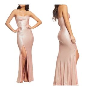Dress The Population Ellen Sequins Blush Gown Size Large NWT